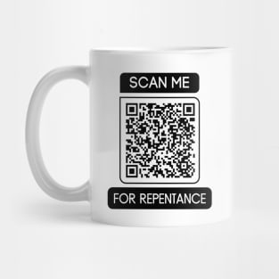 Scan Me For Repentance Acts 3:19-20 QR Code Mug